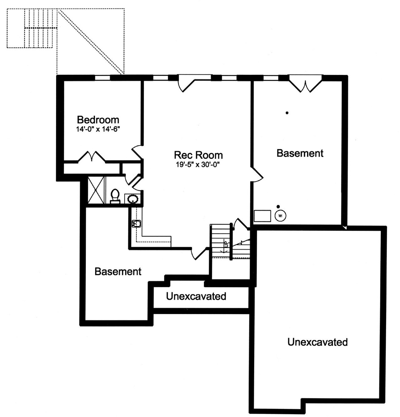 Cape Cod House Plan - Regents Park 86663 - Basement Floor Plan