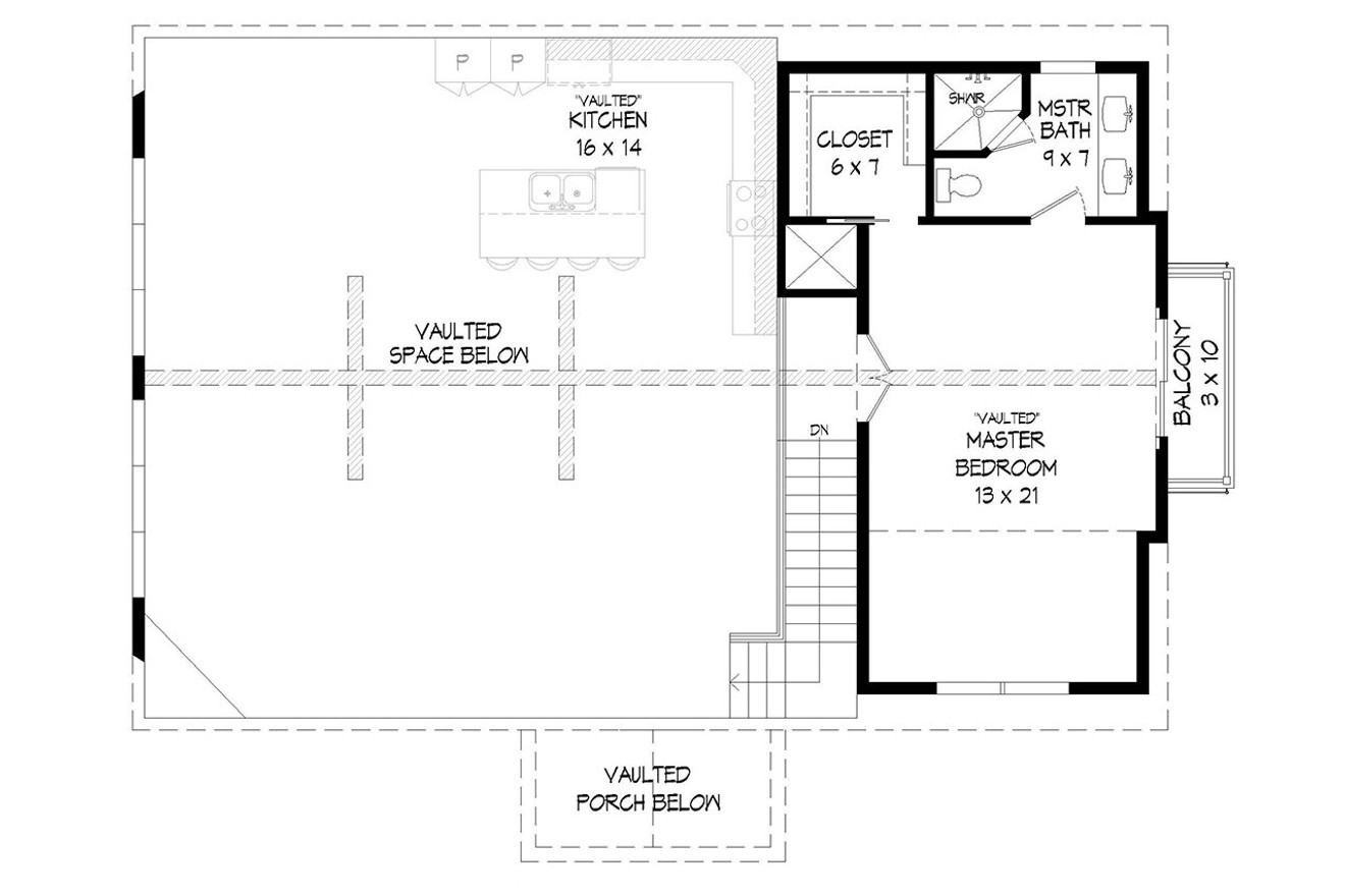 Secondary Image - Craftsman House Plan - 86705 - 2nd Floor Plan