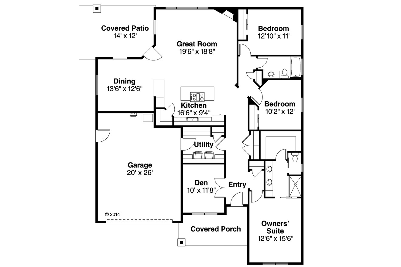 Country House Plan - Westfall 86694 - 1st Floor Plan