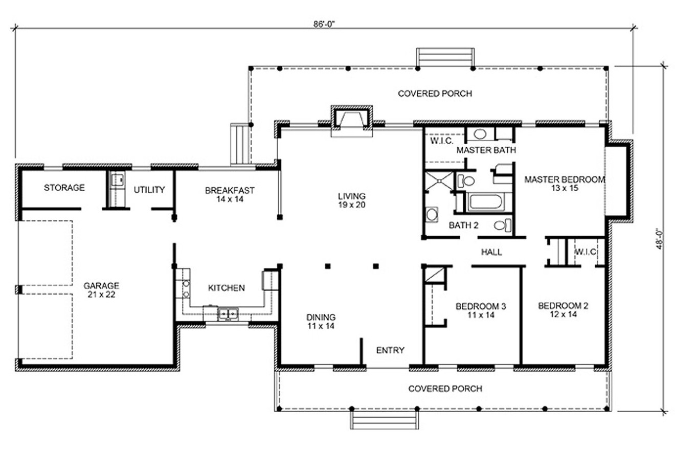 Farmhouse House Plan - Brodie 86756 - 1st Floor Plan