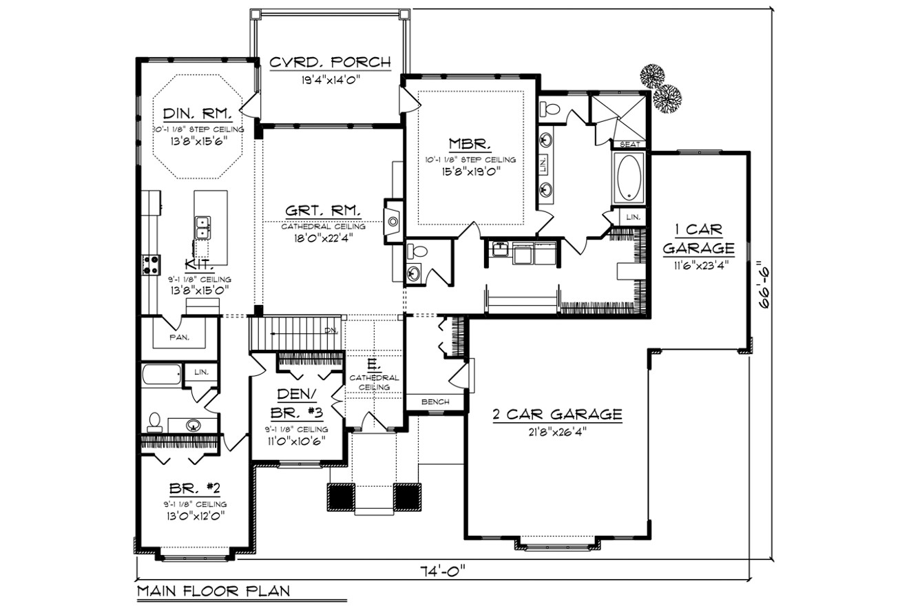 Tuscan House Plan - 87072 - 1st Floor Plan