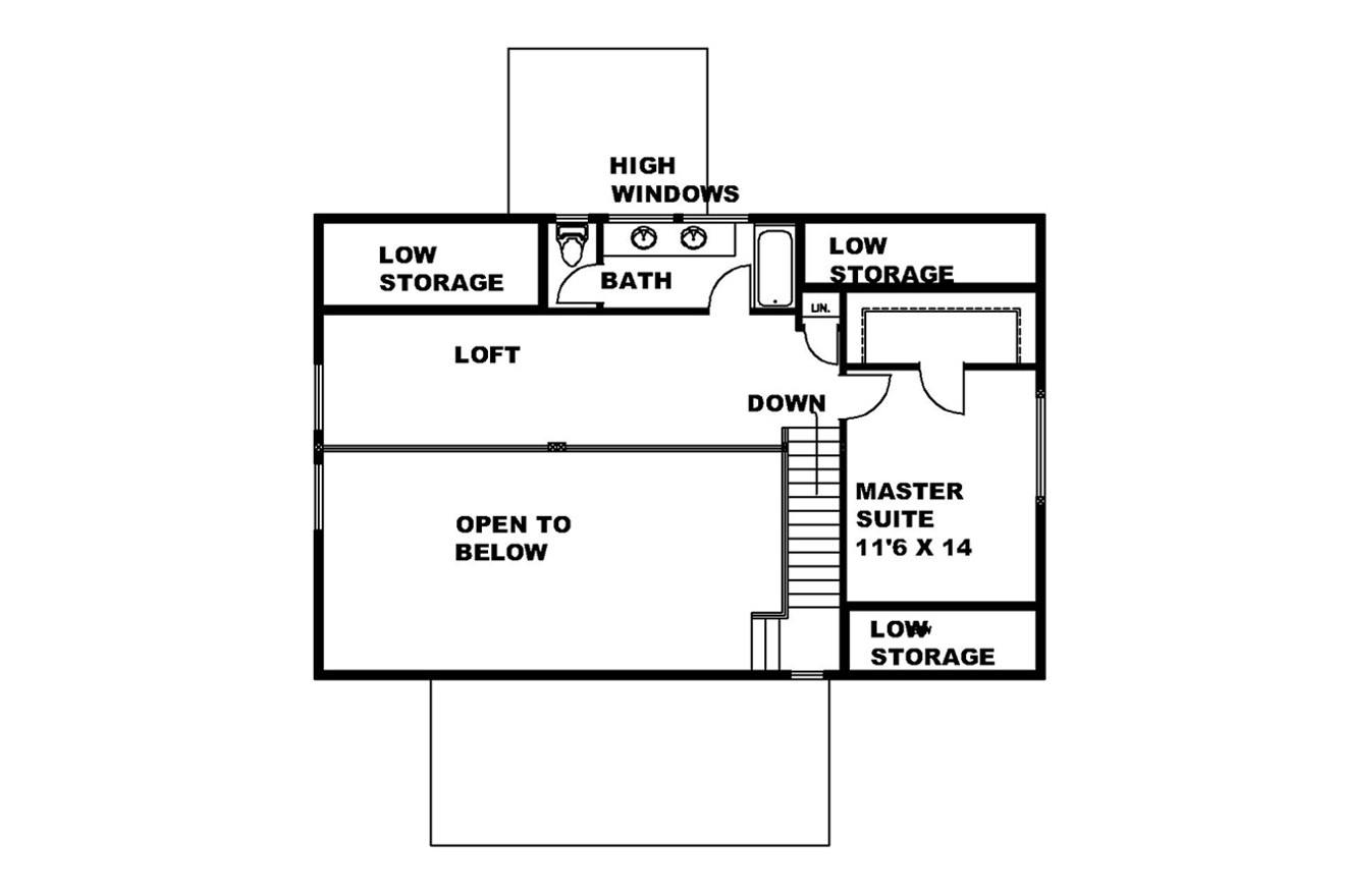 Secondary Image - Lodge Style House Plan - 87468 - 2nd Floor Plan