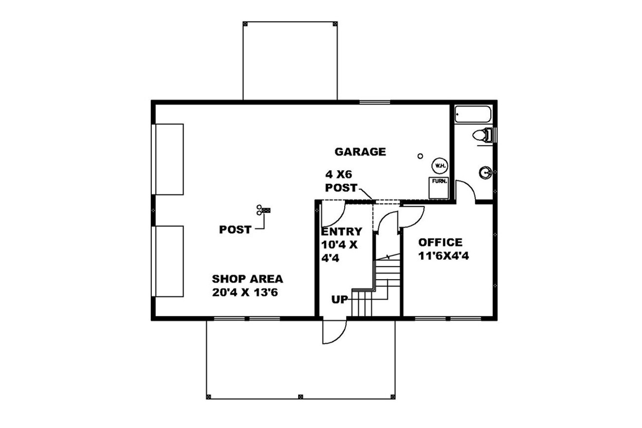 Lodge Style House Plan - 87468 - Basement Floor Plan