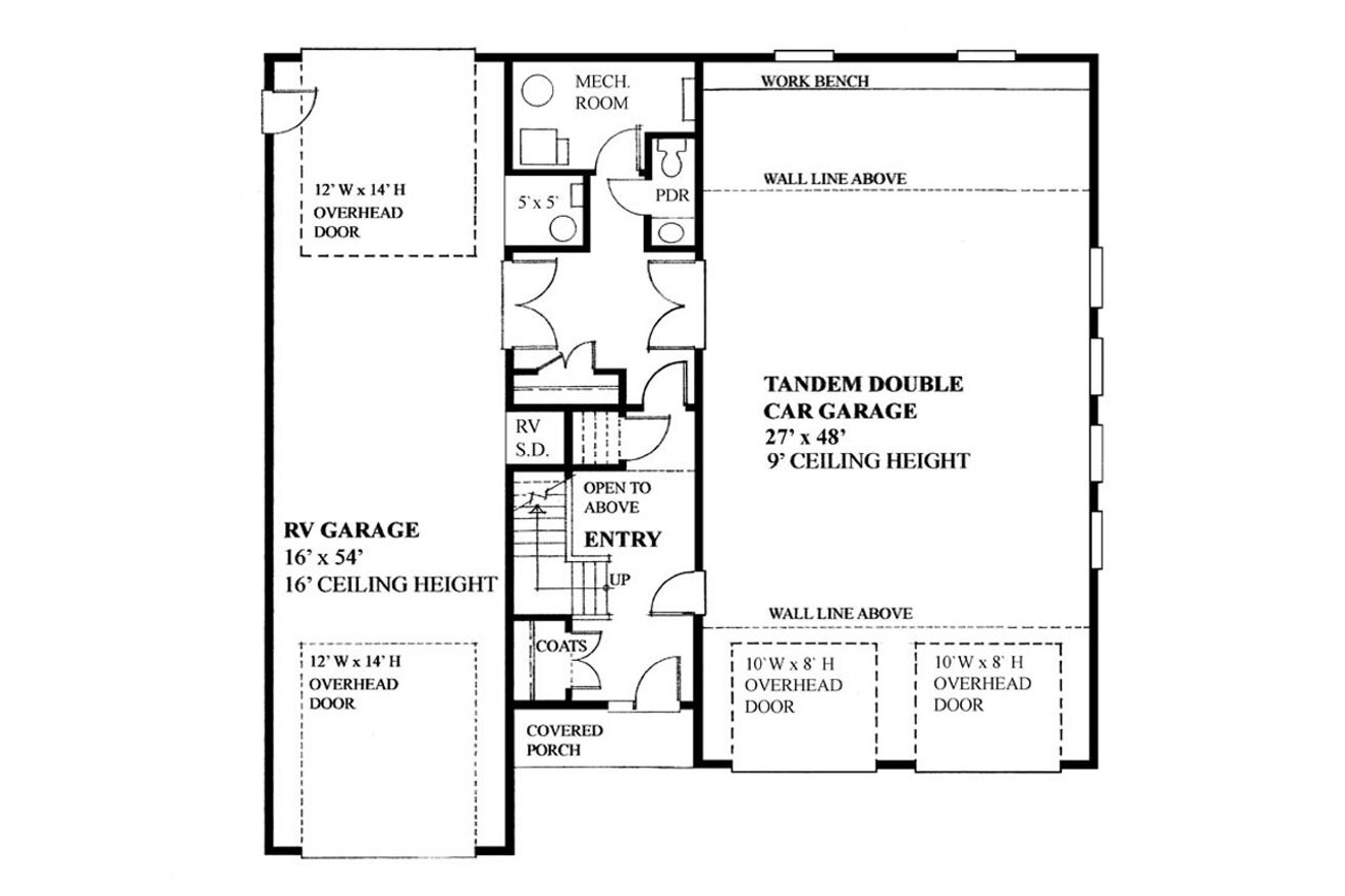 Craftsman House Plan - 87573 - 1st Floor Plan