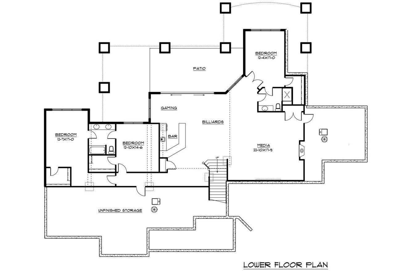 Craftsman House Plan - Gatlin 87786 - Basement Floor Plan