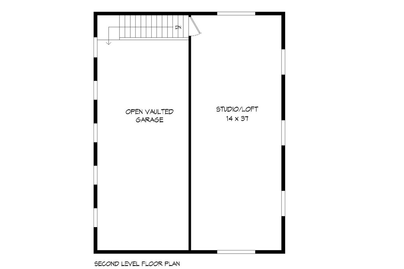 Secondary Image - Contemporary House Plan - 87801 - 2nd Floor Plan