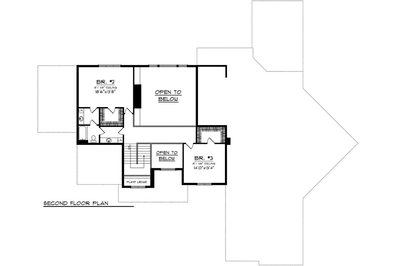 Secondary Image - Classic House Plan - 88217 - 2nd Floor Plan