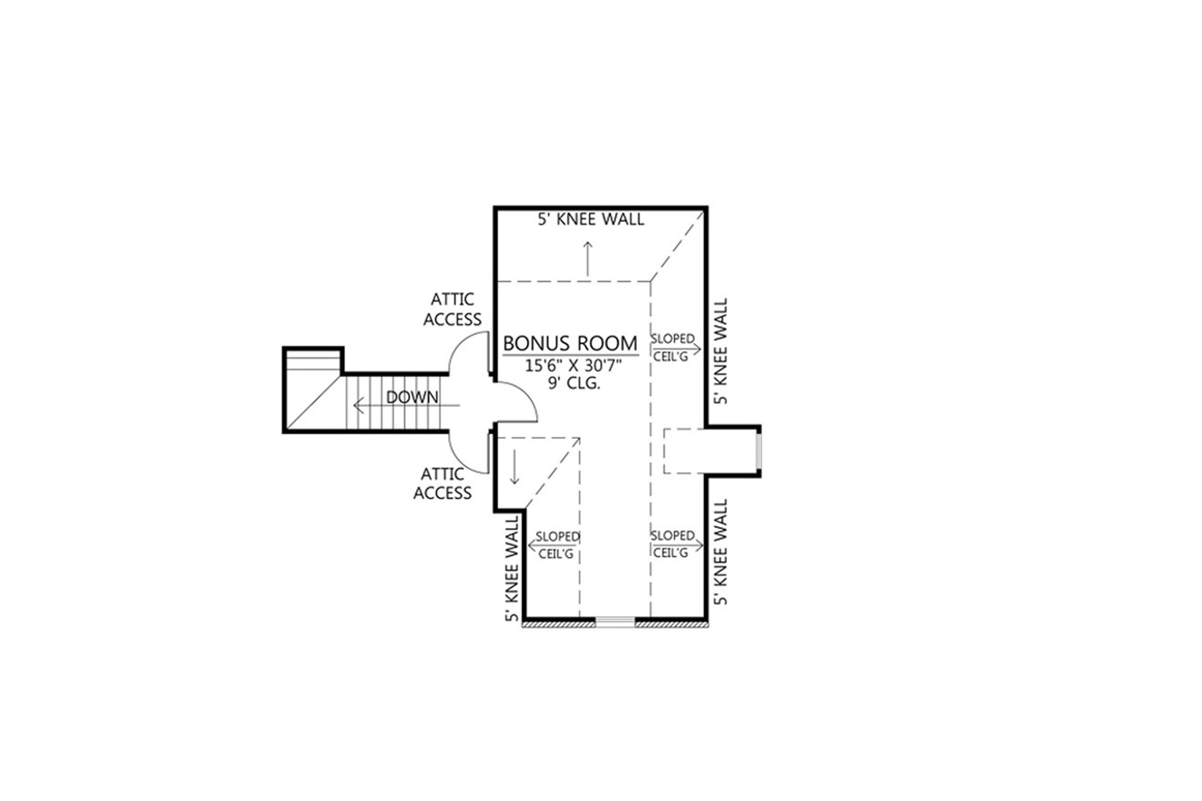 Secondary Image - Southern House Plan - Natchitoches 88303 - 2nd Floor Plan