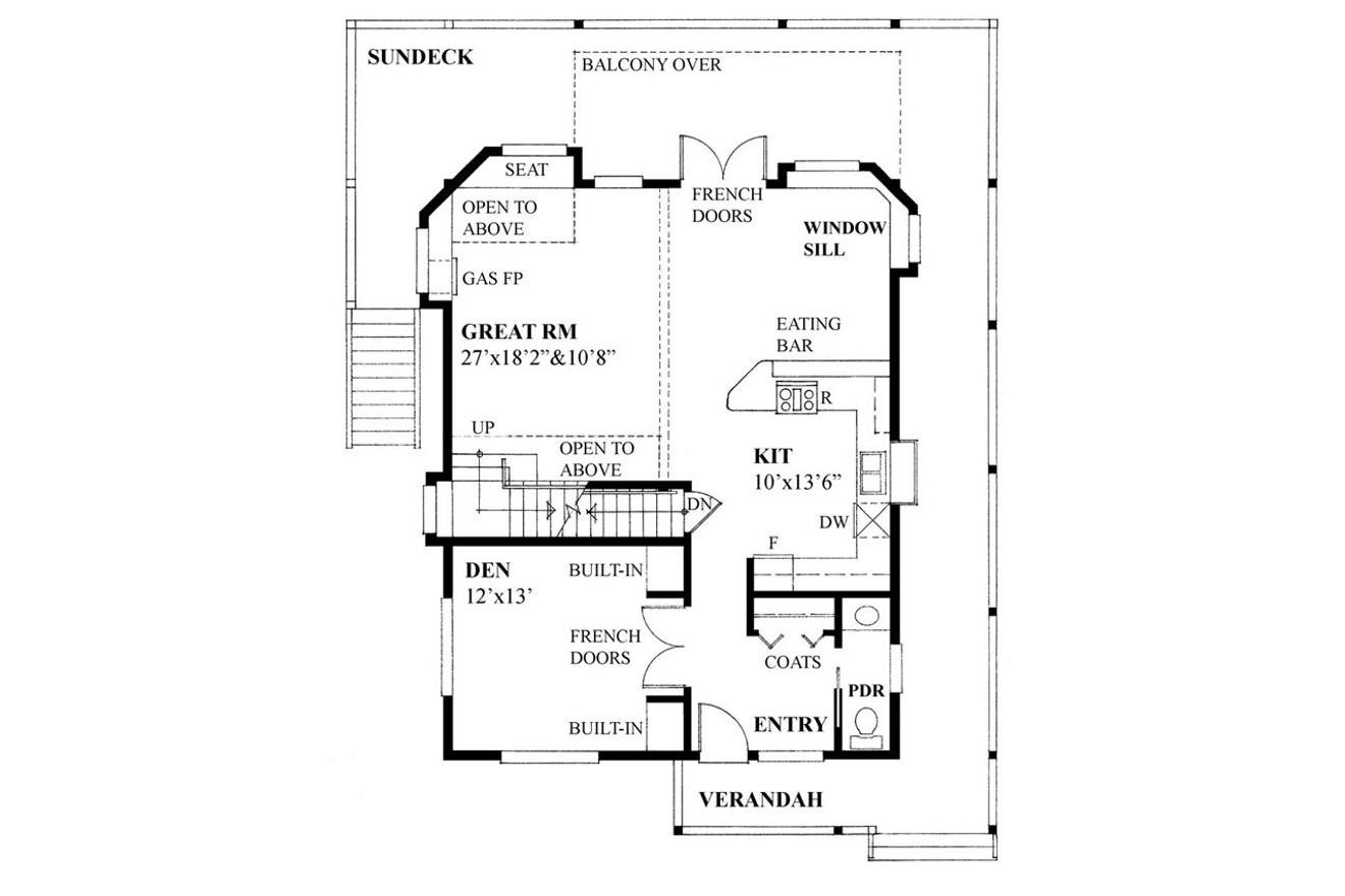 Craftsman House Plan - 88815 - 1st Floor Plan