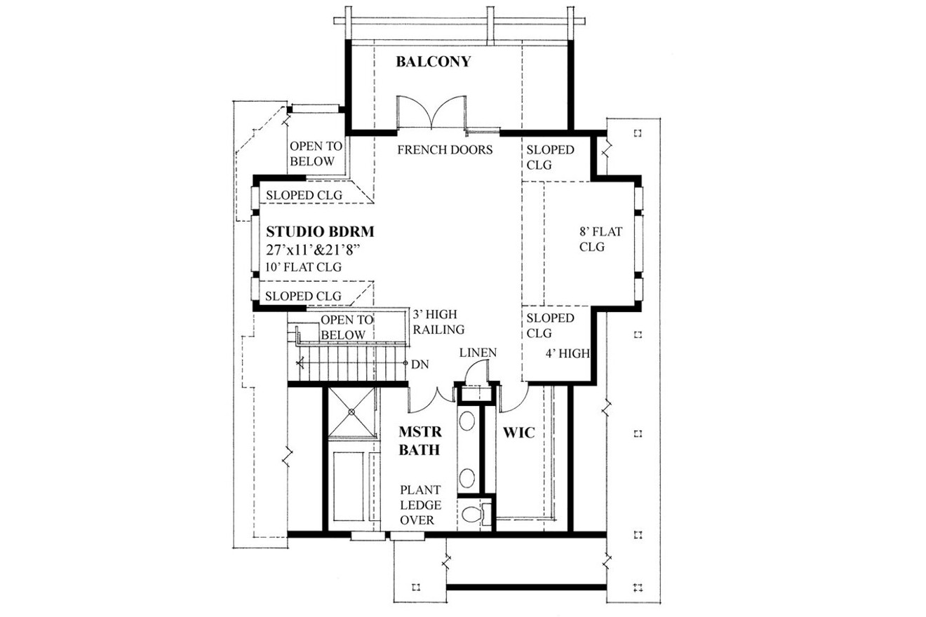 Secondary Image - Craftsman House Plan - 88815 - 2nd Floor Plan