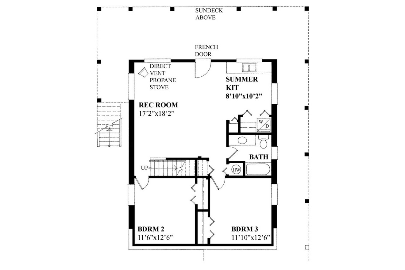 Craftsman House Plan - 88815 - Basement Floor Plan