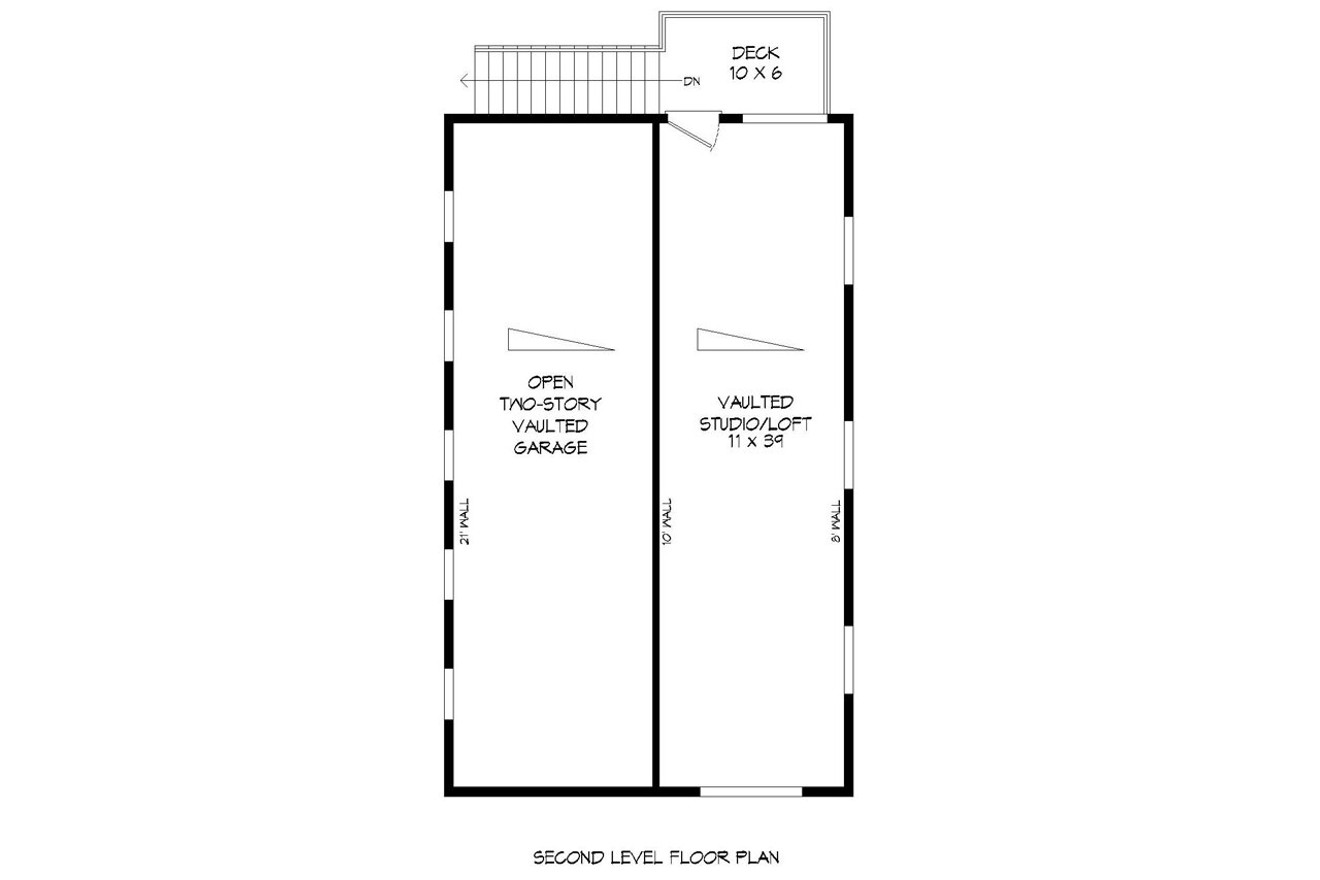 Secondary Image - Contemporary House Plan - 88919 - 2nd Floor Plan