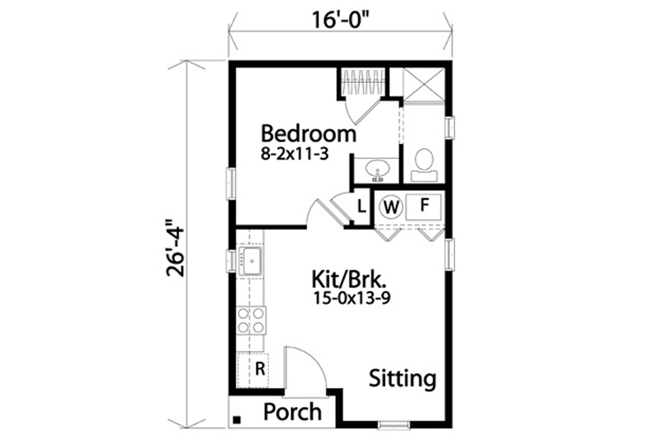 Cottage House Plan - 89039 - 1st Floor Plan