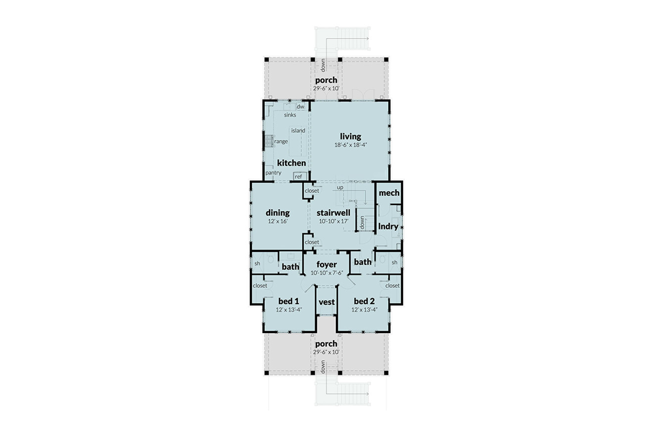 Cape Cod House Plan - Fenton 89217 - 1st Floor Plan