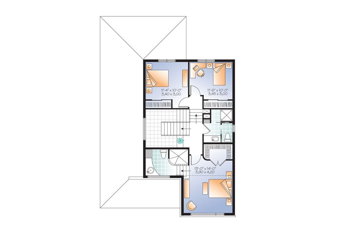 Modern House Plan - Aldana 89267 - 2nd Floor Plan