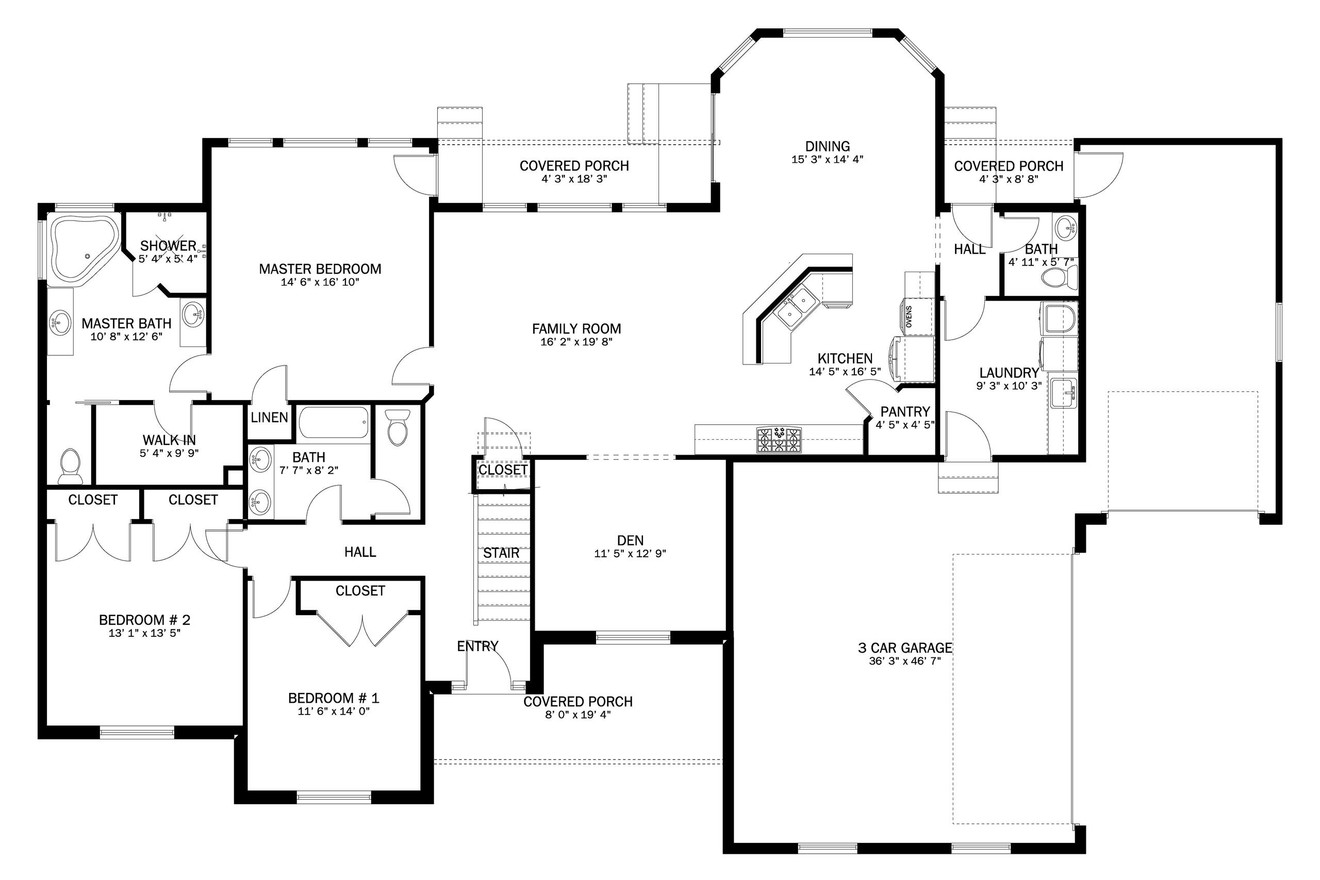 Traditional House Plan - Shelley 89248 - 1st Floor Plan