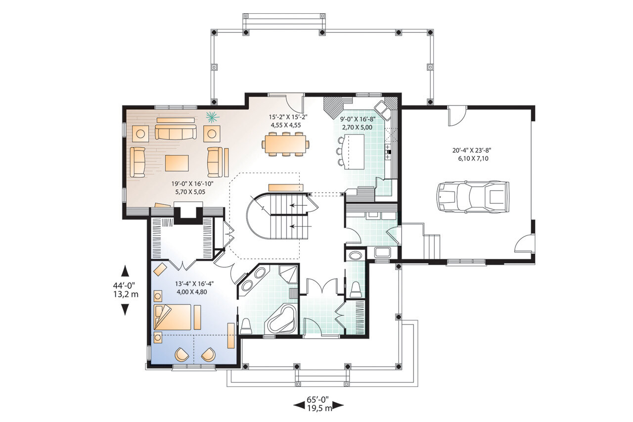Country House Plan - Glenhaven 89542 - 1st Floor Plan