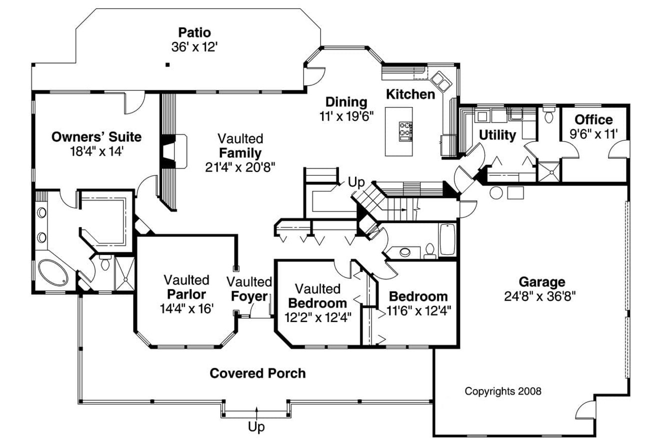 Country House Plan - Hillrose 89739 - 1st Floor Plan