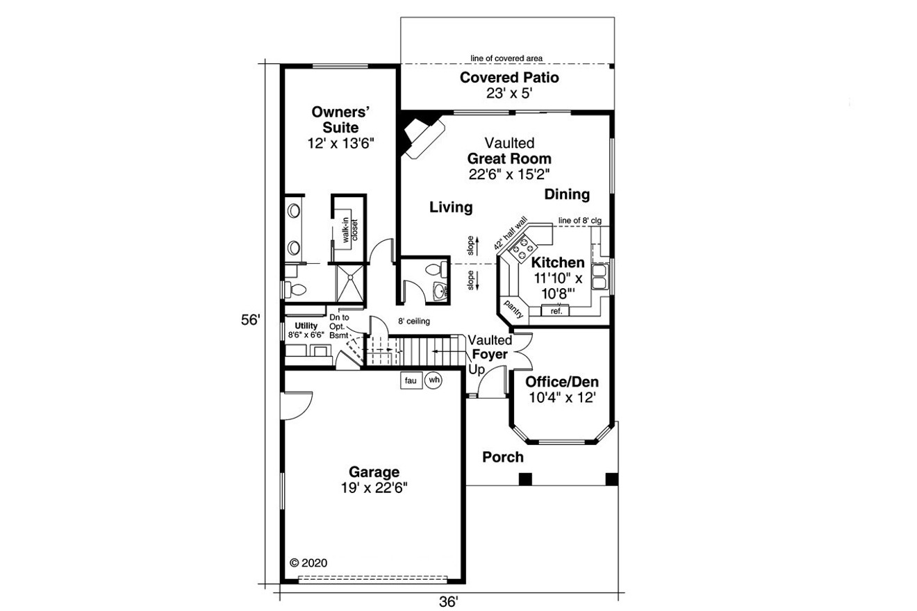 Contemporary House Plan - Blanchard 90330 - 1st Floor Plan