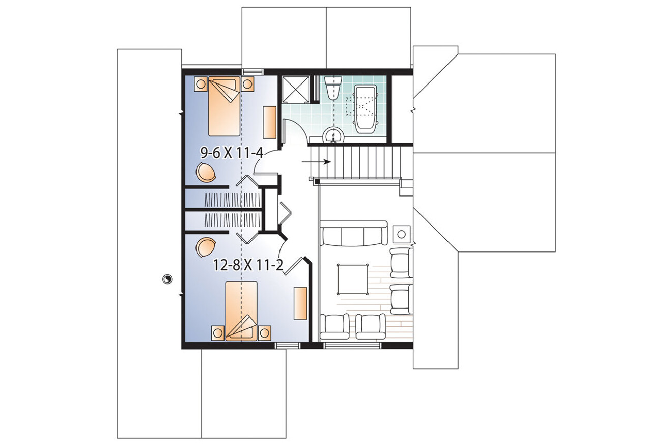 Country House Plan - Suncrest 90492 - 2nd Floor Plan
