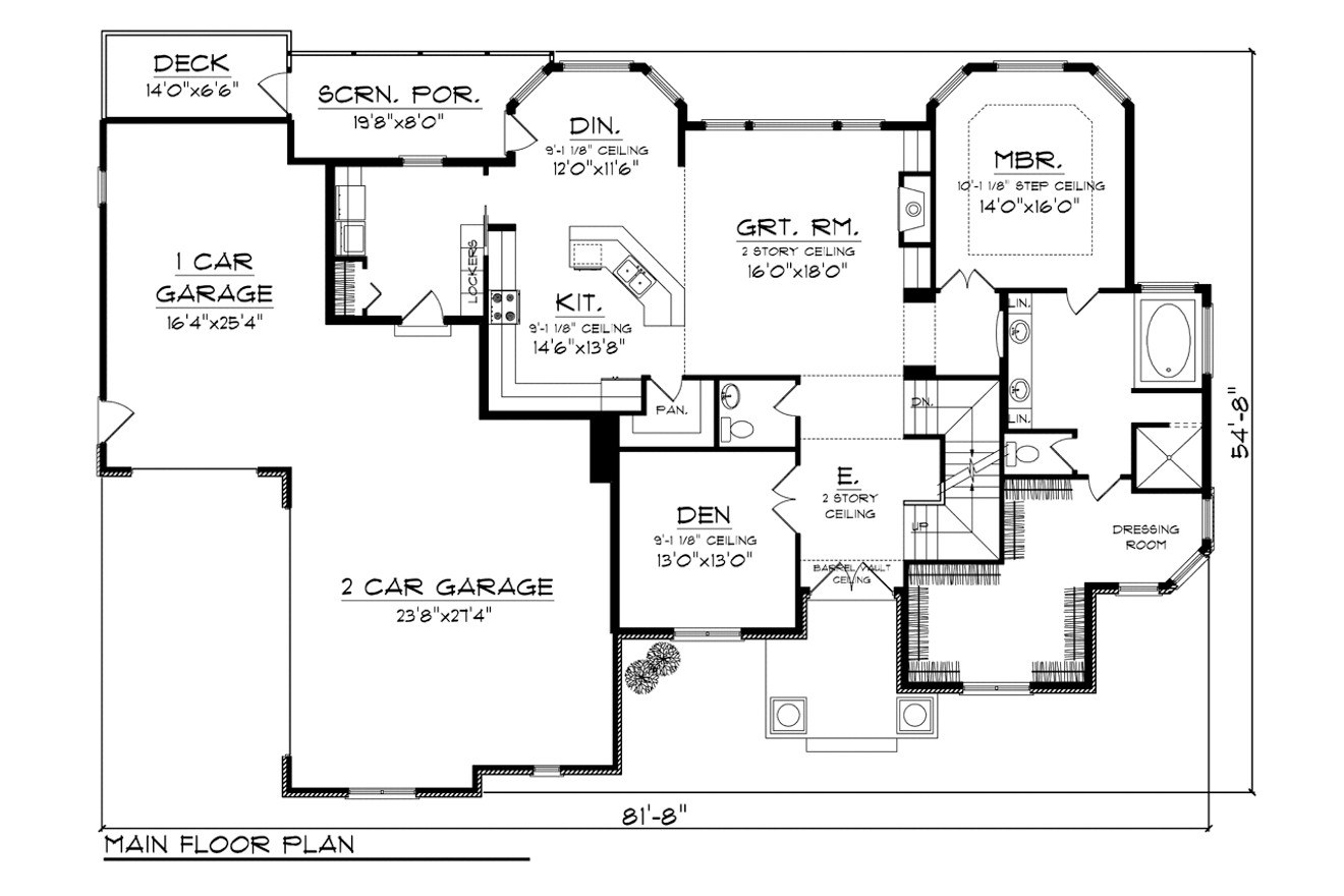 Classic House Plan - 90578 - 1st Floor Plan