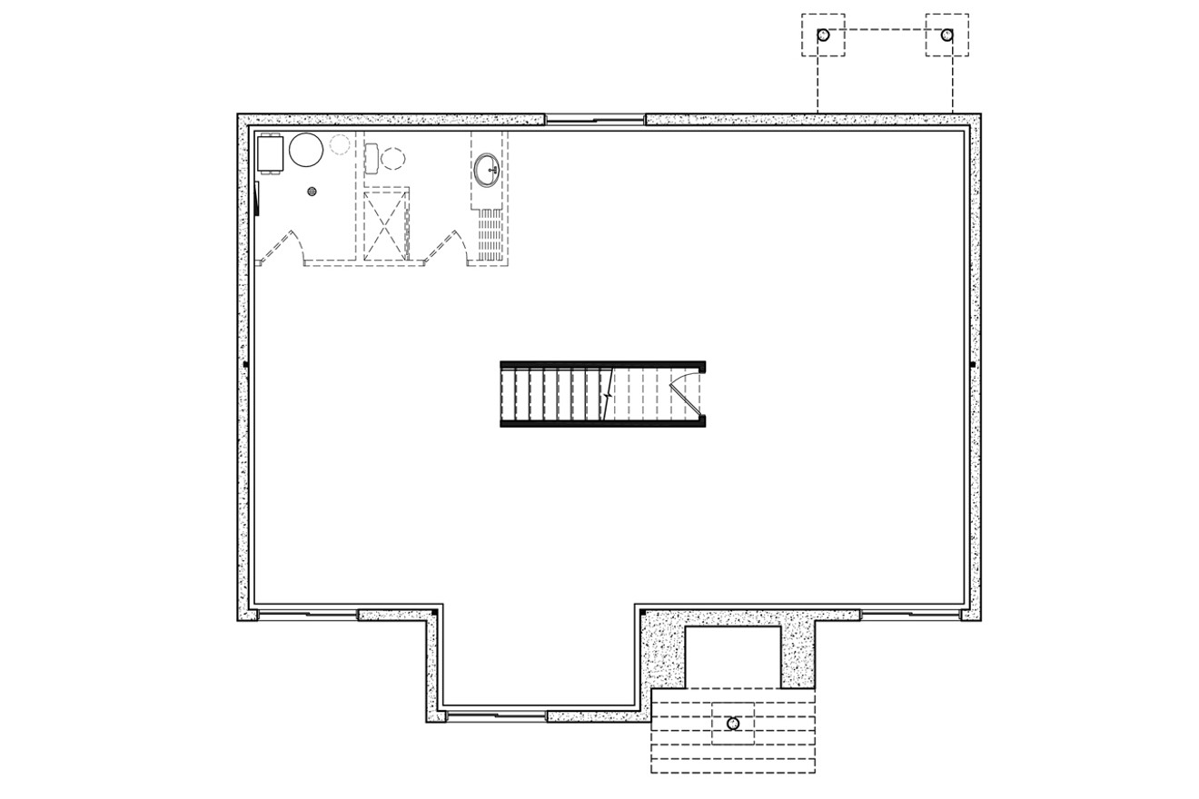 Modern House Plan - Scandia 90586 - Basement Floor Plan