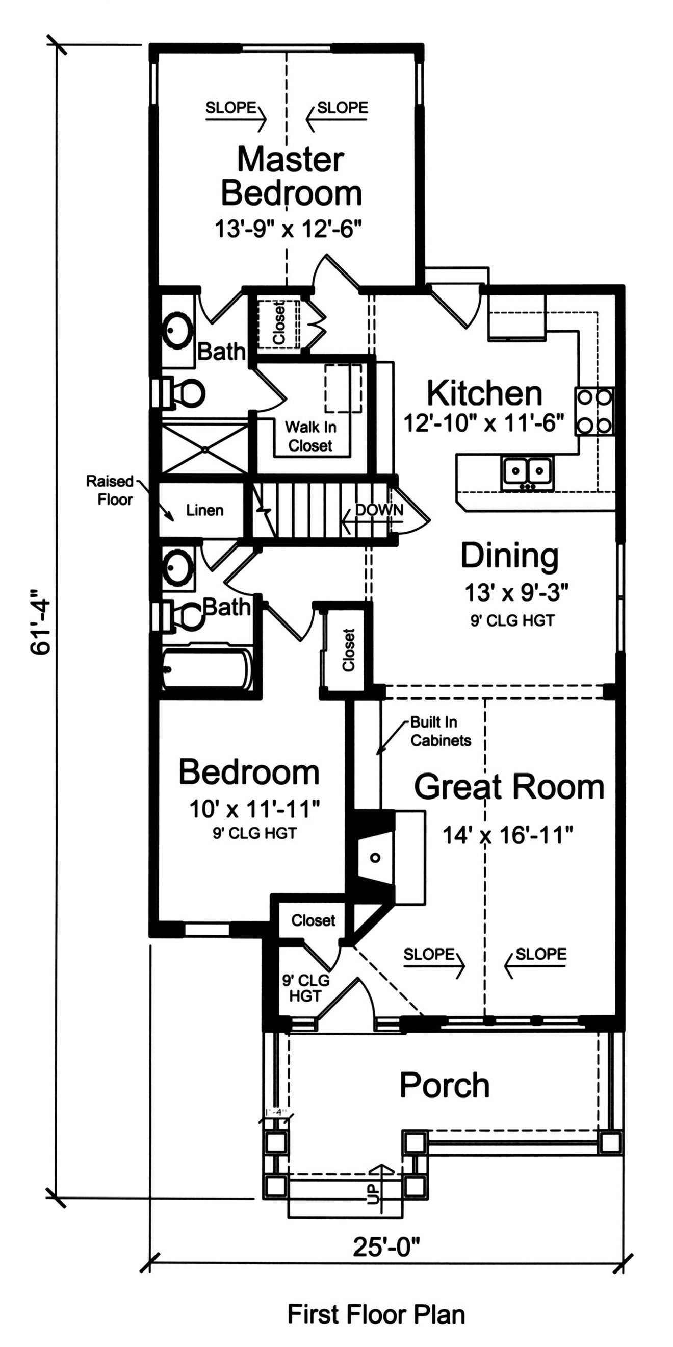 Cottage House Plan - Stockton 90628 - 1st Floor Plan