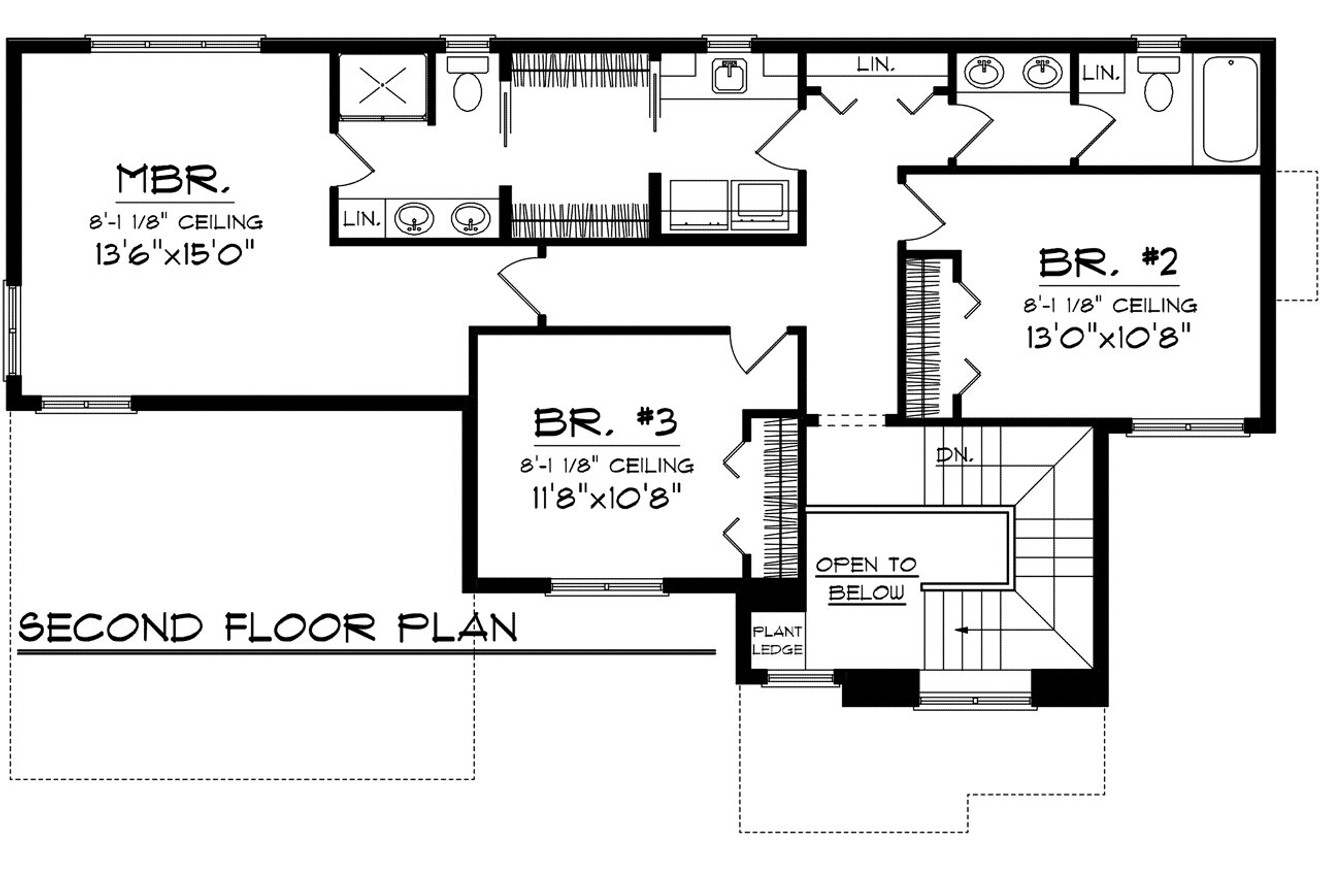 Secondary Image - Traditional House Plan - 90656 - 2nd Floor Plan