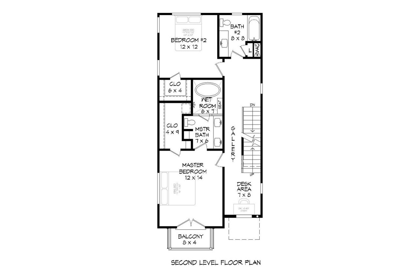 Secondary Image - Modern House Plan - Shephard Deluxe 90734 - 2nd Floor Plan