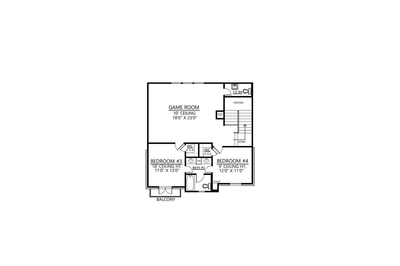 Secondary Image - Classic House Plan - Orleans 90875 - 2nd Floor Plan