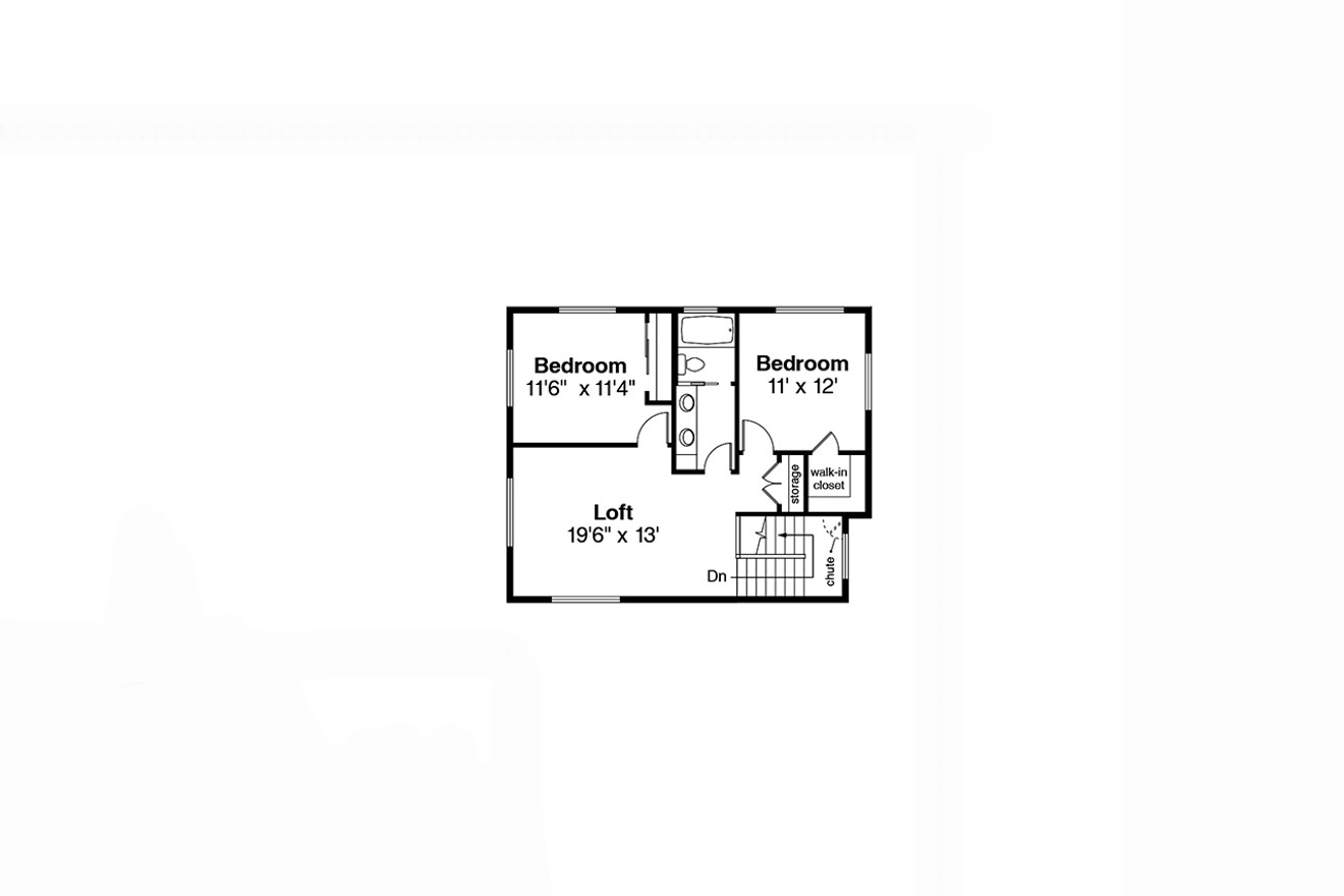 Secondary Image - Contemporary House Plan - Pinehurst 90934 - 2nd Floor Plan