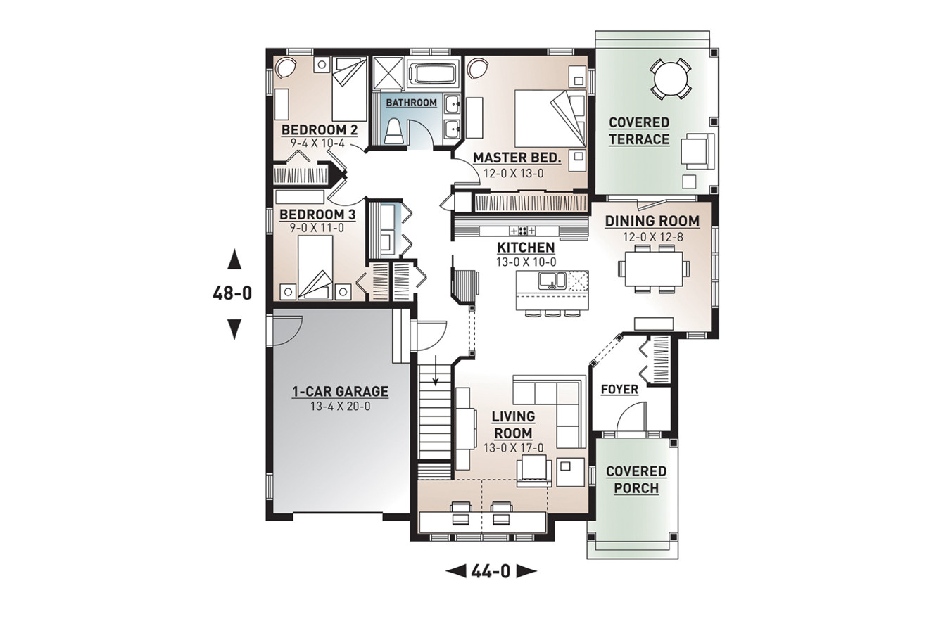 Country House Plan - Maitland 91316 - 1st Floor Plan