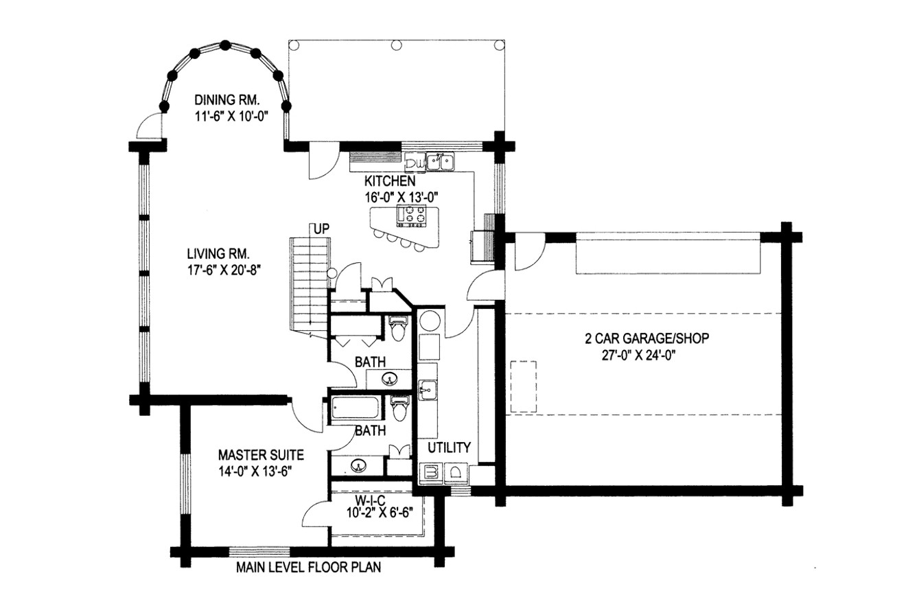 Lodge Style House Plan - 91484 - 1st Floor Plan