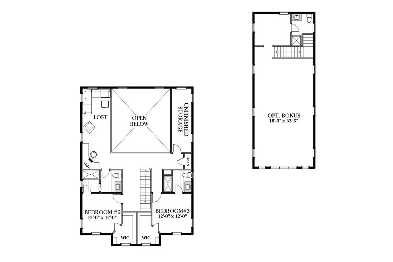 Farmhouse House Plan - Oak Glen 91573 - 2nd Floor Plan