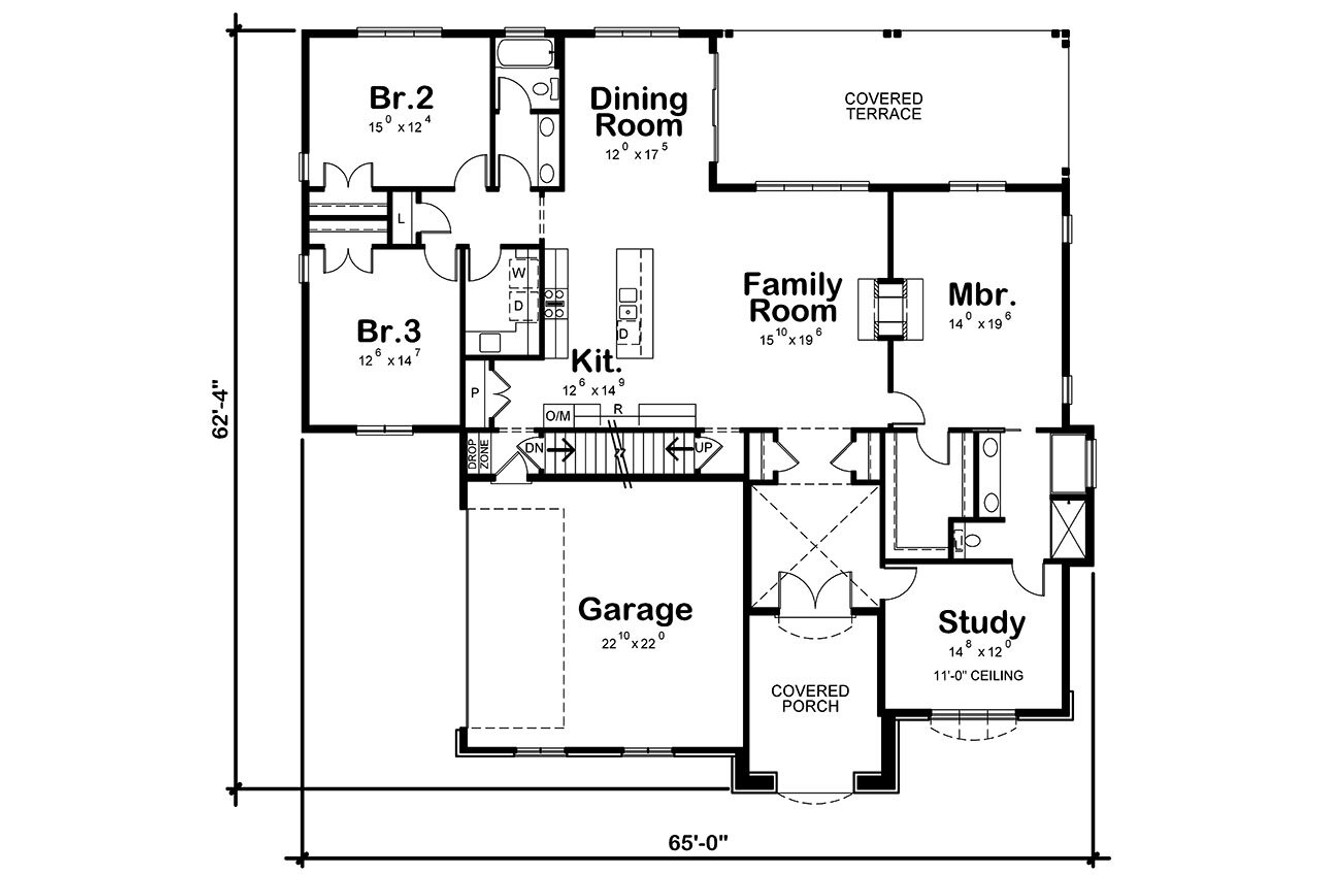 European House Plan - Adelaide 91758 - 1st Floor Plan