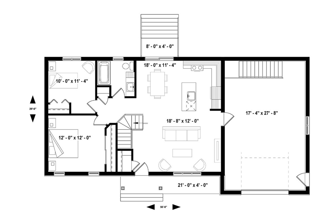 Country House Plan - Miranda 4 92151 - 1st Floor Plan