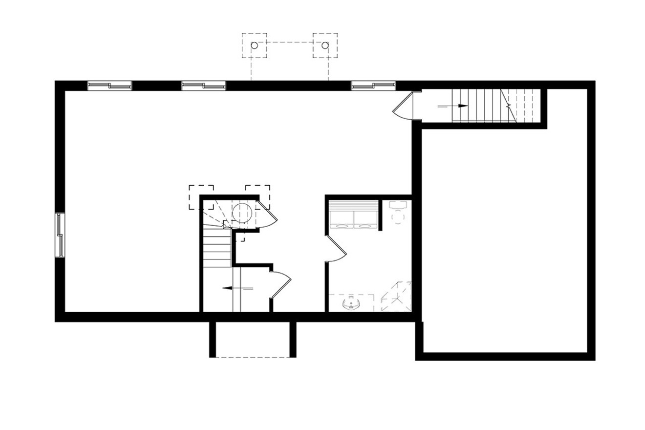Secondary Image - Country House Plan - Miranda 4 92151 - Basement Floor Plan