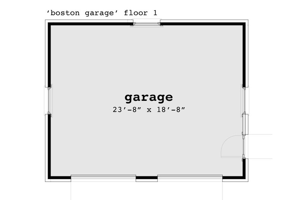 Traditional House Plan - Boston Garage 92388 - 1st Floor Plan