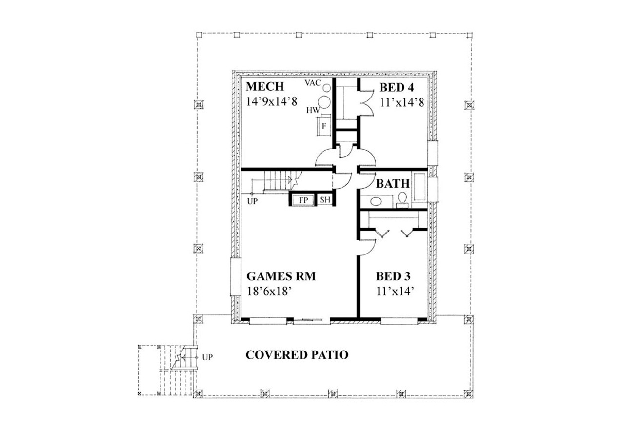 Cottage House Plan - 92479 - Basement Floor Plan