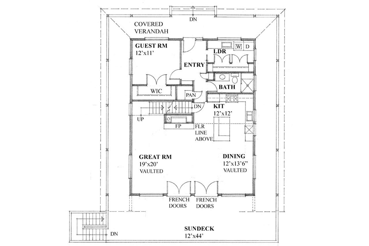 Cottage House Plan - 92479 - 1st Floor Plan
