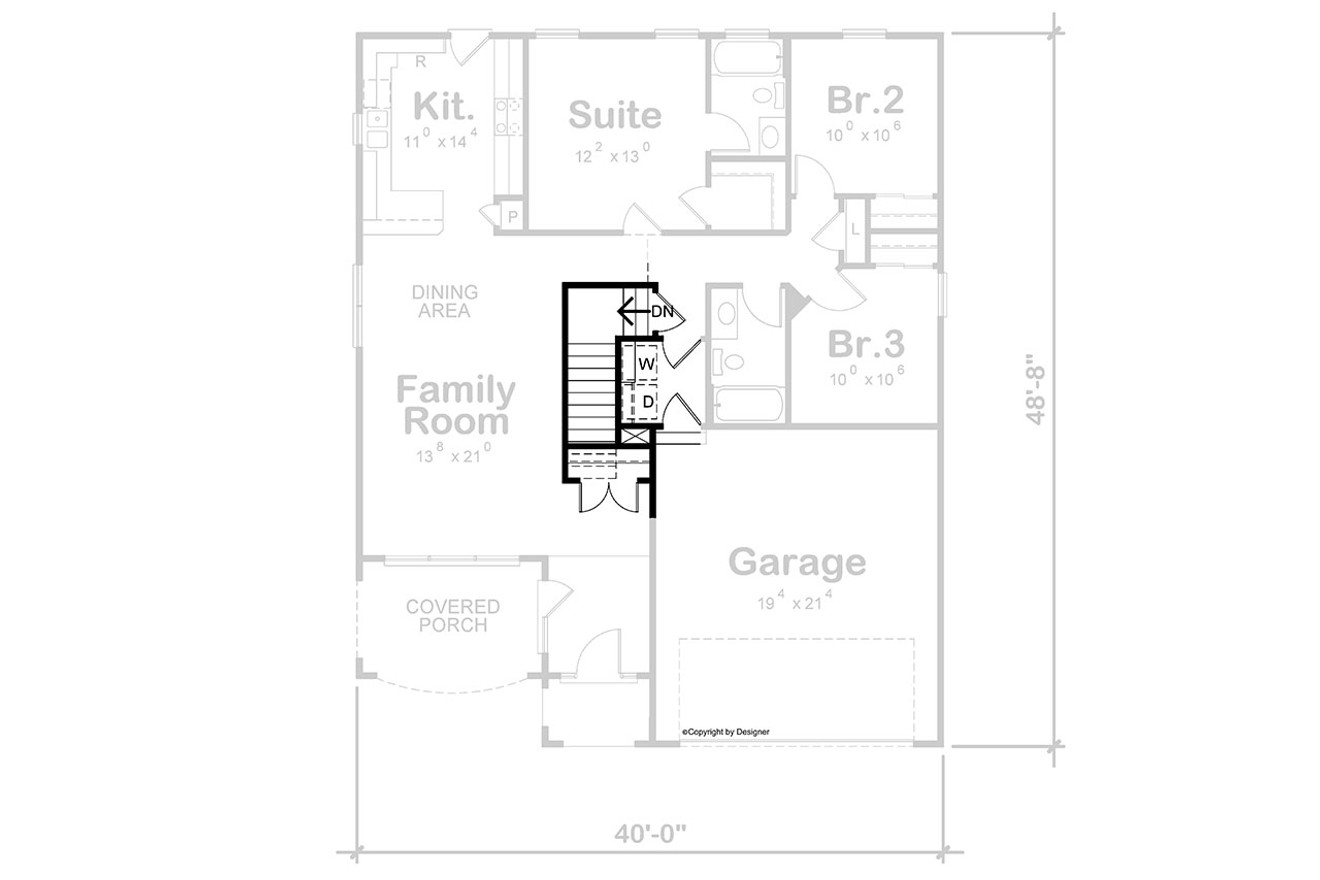 Secondary Image - Modern House Plan - Maywood Hill 92554 - Optional Floor Plan