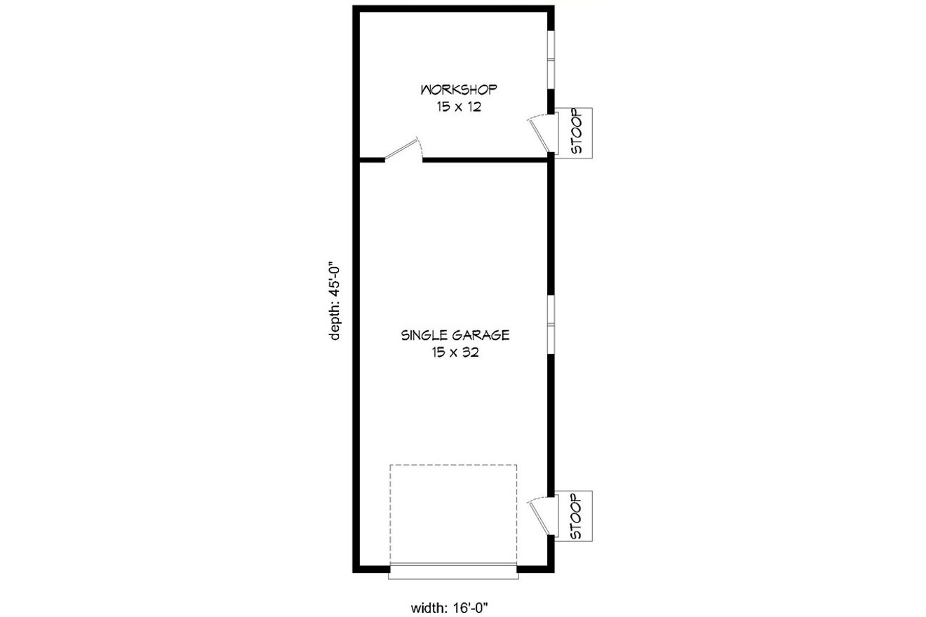 Traditional House Plan - 92638 - 1st Floor Plan