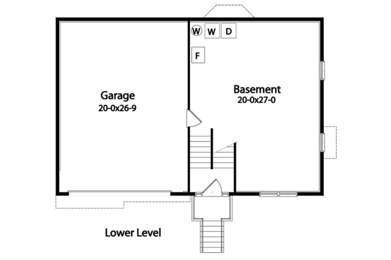 Secondary Image - Traditional House Plan - 92756 - Basement Floor Plan