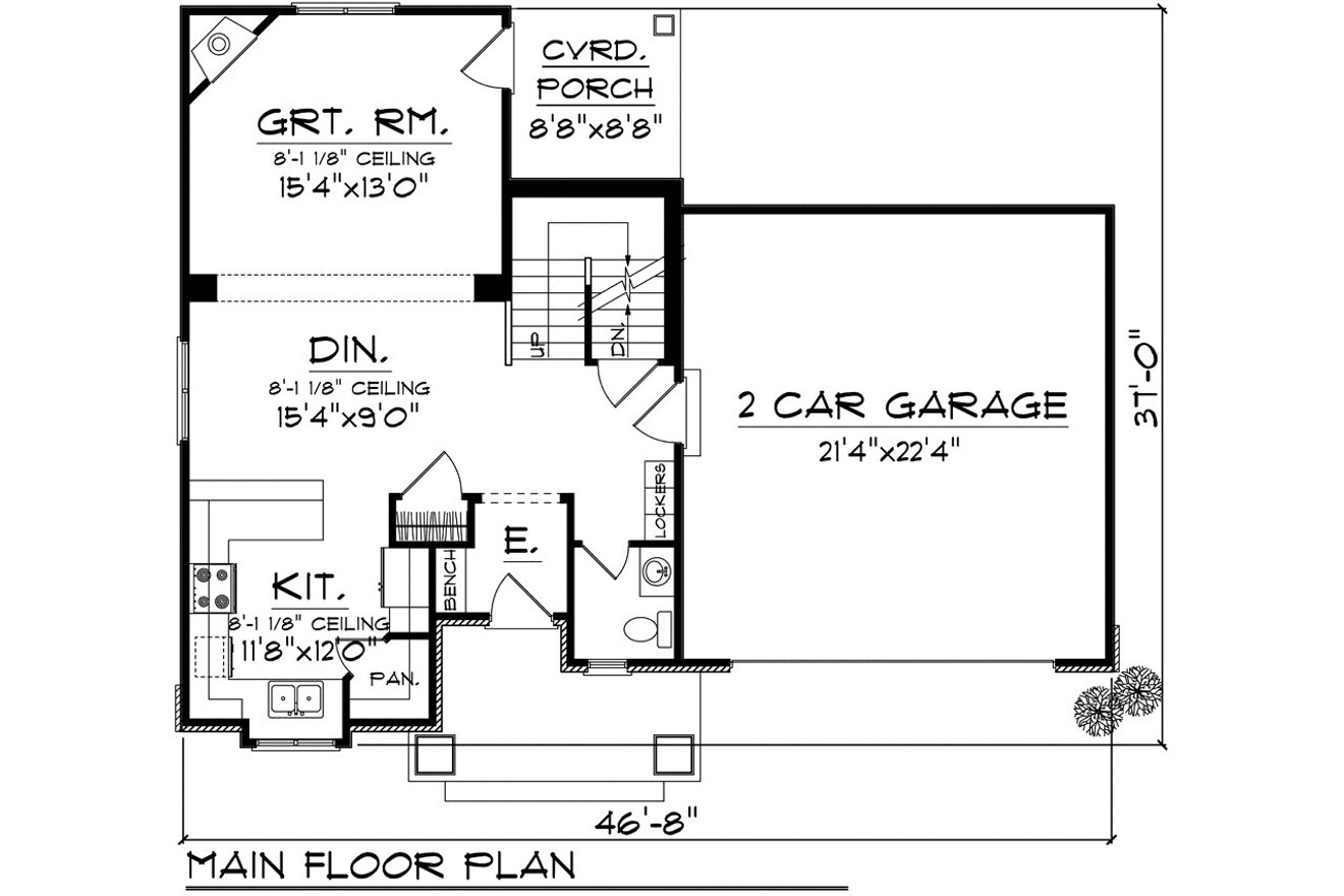 Traditional House Plan - 92810 - 1st Floor Plan