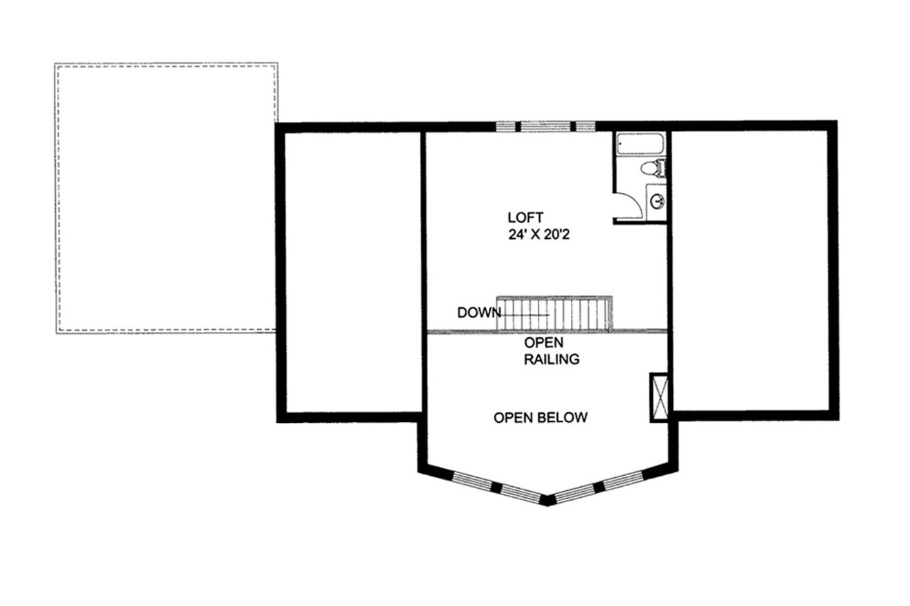 Secondary Image - Craftsman House Plan - 93234 - 2nd Floor Plan