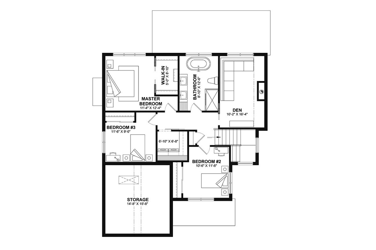 Farmhouse House Plan - Leo 93332 - 2nd Floor Plan