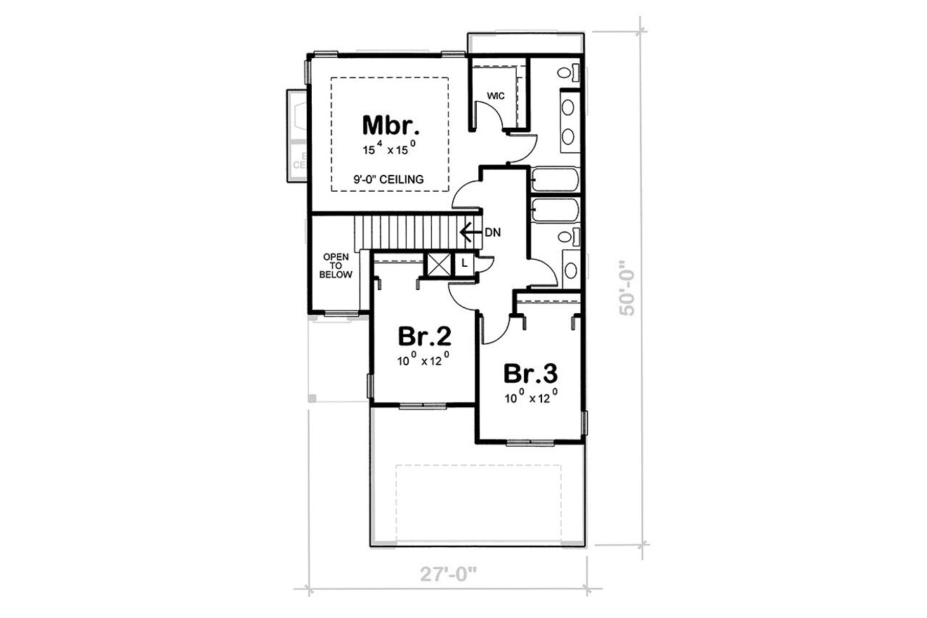 Secondary Image - European House Plan - Chenoweth 93472 - 2nd Floor Plan