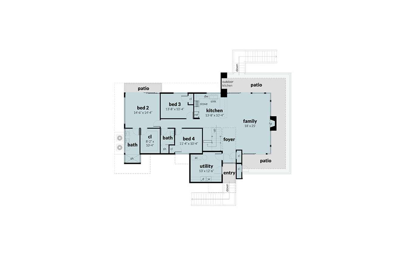 Modern House Plan - Niagara 93481 - 1st Floor Plan