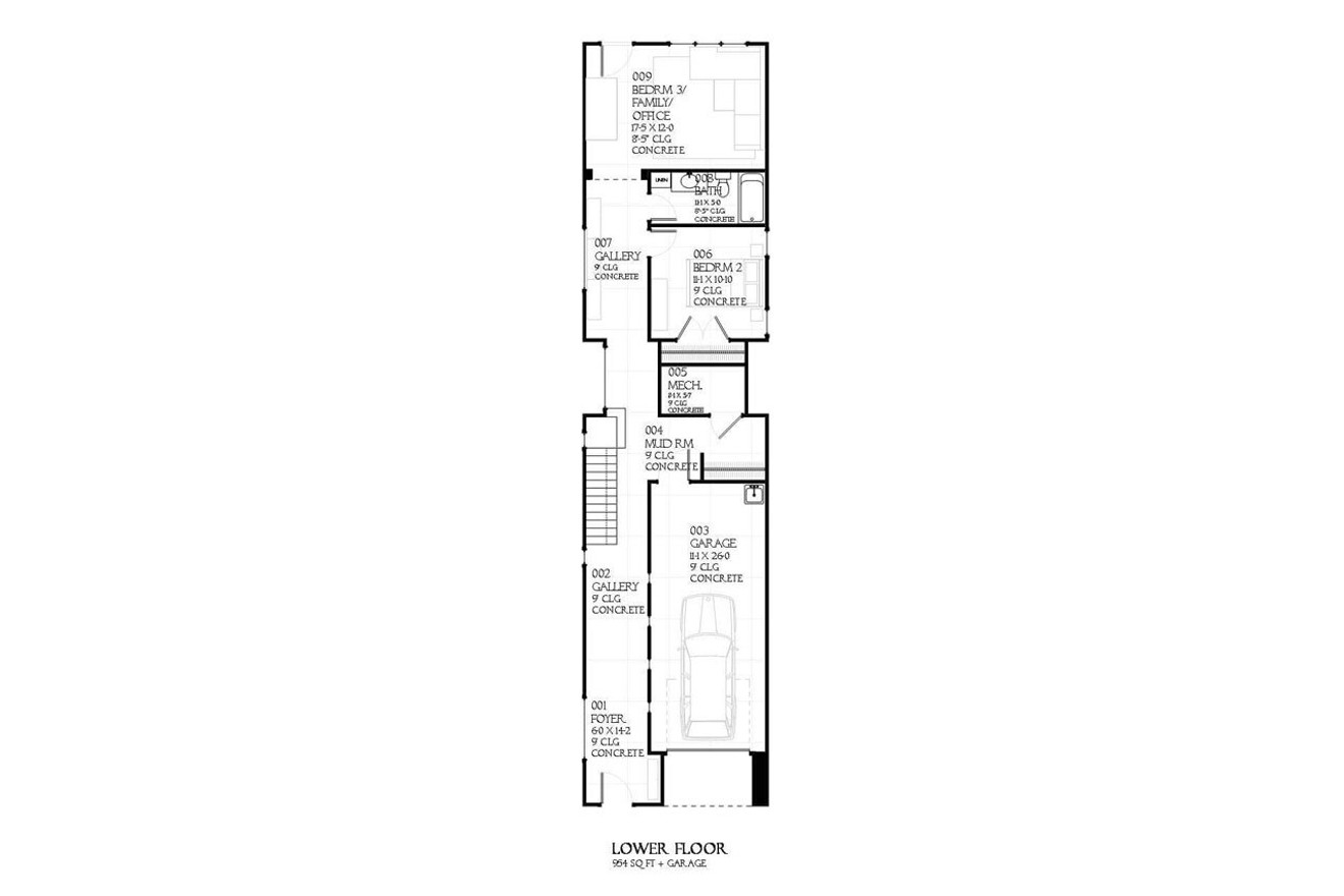 Modern House Plan - Fairview 93588 - 1st Floor Plan