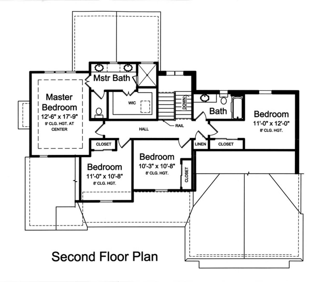 Secondary Image - Colonial House Plan - Sweetbriar 94014 - 2nd Floor Plan